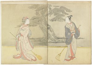 1765年，Meiwa 2的压延打印和No-Play Takasago的Mitate 作者 铃木春信