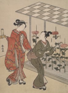 赏菊 作者 铃木春信