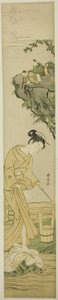 道教仙人偷窥年轻美女 作者 铃木春信