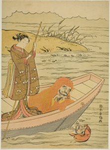 Daruma 看着自己的倒影 作者 铃木春信