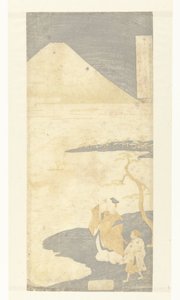 诗人山边明仁眺望富士山
百诗人之诗（系列名称）
百人诗集（系列名称） 作者 播磨屋新七