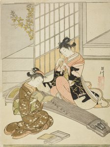 江桥降鹅 作者 铃木春信