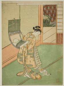 挂画（模仿三公主） 作者 铃木春信