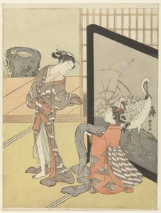 选择腰带 作者 铃木春信