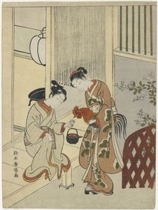 恋人和公鸡一起吃鸡蛋，c。 1767