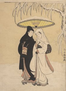 走在雪地里的恋人 乌鸦和苍鹭，1764-72.