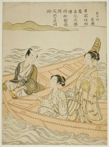江上相会（模仿白乐天） 作者 铃木春信