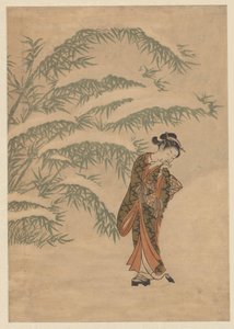 女孩和雪球 作者 铃木春信