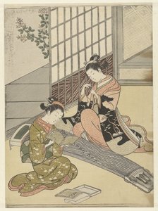 Neerstrijkende ganzen bij de koto bruggen Acht salongezichten (series title) Zashiki hakkei (series title) 作者 铃木春信