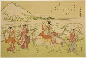 模仿有原之梨平的东游记 作者 铃木春信