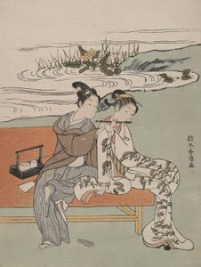 模仿唐玄宗和杨贵妃 作者 铃木春信