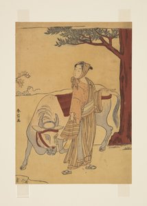 戏说巢湖的故事》（彩色木版画 作者 铃木春信