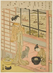 品川归帆》，选自 "江户时尚八景 "系列 作者 铃木春信