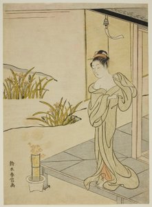 夏天》，选自 "四季花卉新版本（新番风流志之花）"系列 作者 铃木春信