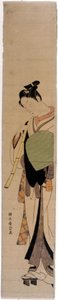 The Courtesan Hinatsuru. Prints by Harunobu Suzuki (1724/25-1770). 作者 铃木春信