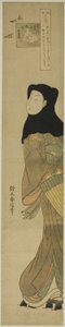 百灵鸟的宝石河（千鸟玉川），选自 "民俗中的六条宝石河（富国玉川）"系列 作者 铃木春信