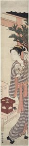 茶摊-Kagiya Osen，约1769年 作者 铃木春信