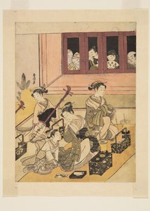 The Watchers and the Watched（彩色木版画） 作者 铃木春信