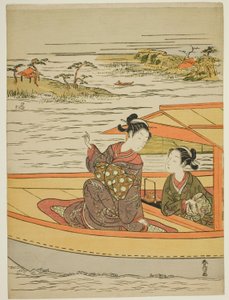 船中双姝 作者 铃木春信