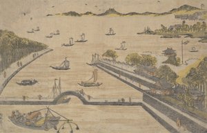 江户深川风景，约1764年，约1764年。 作者 铃木春信