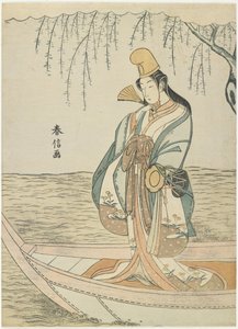 Aszyuma船的妇女在Shirabyo_shi的伪装，c。 1767 作者 铃木春信