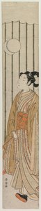 1760年代后期，踢足球的年轻人。 作者 铃木春信
