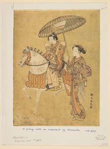 马背上的年轻贵族 作者 铃木春信