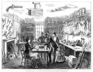 1883年，伦敦，大都会警察局罪犯办公室刑事博物馆。