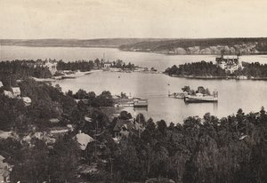 Sverige / Sweden: Stockholms Omgifningar, Saltsjobaden (b/w photo)
