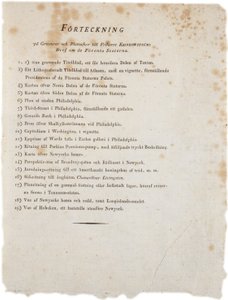 1824年Klinckowstroms Atlas of the United States的插图清单（打印） 作者 瑞典学校