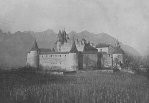 Aigle, Le Chateau (b/w photo) 作者 瑞士摄影师