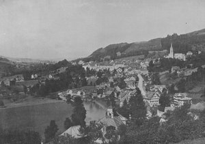 Lichtensteig, Toggenbourg, Canton de Saint-Gall (黑白照片) 作者 瑞士摄影师