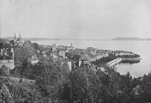 Neuchatel, Vue Generale (b/w photo) 作者 瑞士摄影师
