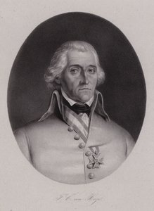 弗里德里希·弗莱赫尔·冯·霍茨 (Friedrich Freiherr von Hotze)，法国大革命战争期间在奥地利军队中出生的瑞士将军（版画） 作者 瑞士学校