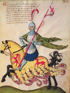 Giovanni Cerva dei Transelgardi（牛皮纸上的蛋彩画） 作者 瑞士学校