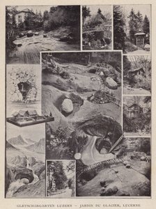 冰川花园卢塞恩，冰川花园，卢塞恩（雕刻）。 作者 瑞士学校
