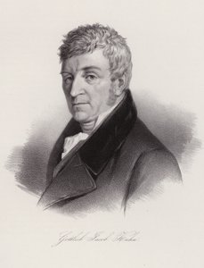 Gottlieb Jakob Kuhn，瑞士民俗学家和诗人（版画）