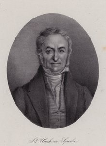瑞士政治家Jakob Ulrich Sprecher von Bernegg（雕刻）。 作者 瑞士学校