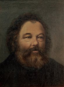 Mikhail Aleksandrovitch Bakunin（1814-1876）c.1865的肖像