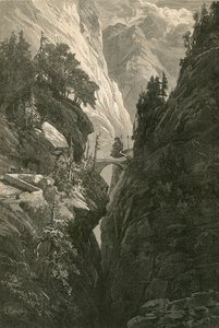 通过马拉，从Coire到Splugen的道路上的场景 作者 瑞士学校