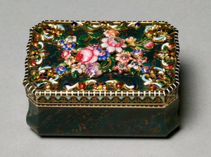 鼻烟盒，归因于让·路易·里希特的微型画 作者 瑞士学校