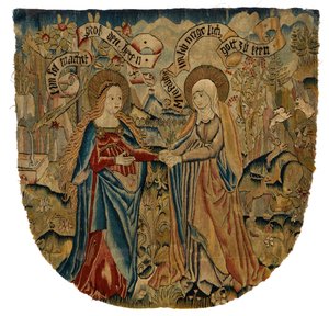 Tapestry panel depicting the Visitation, c.1500 (wool, silk, metal & gold)   1472761   zh       chinese Successfully Translated  Original: The Harpist, detail Translat: The Harpist, detail 1440790 zh chinese Successfully Translated Original: Alice talking  作者 瑞士学校
