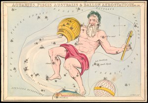宝瓶座、南双鱼座和航空球，约 1825 年（卡片、纸、纸巾） 作者 悉尼音乐厅