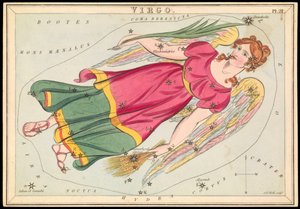 处女座，约 1825 年（卡片、纸、纸巾）