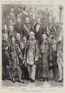 等待抵达皇家党的外国大使 作者 Sydney Prior Hall