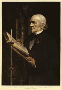 Gladstone先生在Hawarden教堂读经验教训 作者 Sydney Prior Hall