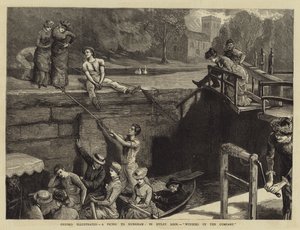 牛津画报，一个野餐到Nuneham，在Iffley Lock，卷起公司 作者 悉尼先验厅