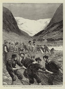 威尔士亲王访问挪威，在Buarbrae，Sandvenvand，Hardanger的塞纳河上运送 作者 Sydney Prior Hall