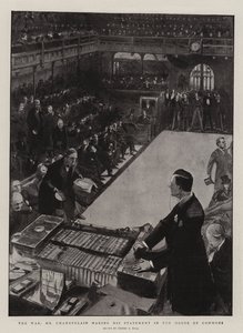 战争中，张伯伦先生在下议院发表声明 作者 Sydney Prior Hall