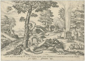 凯恩与阿贝尔
Figurae et imagines bibliorum（丛书名） 作者 Symon Novelanus（归属于）